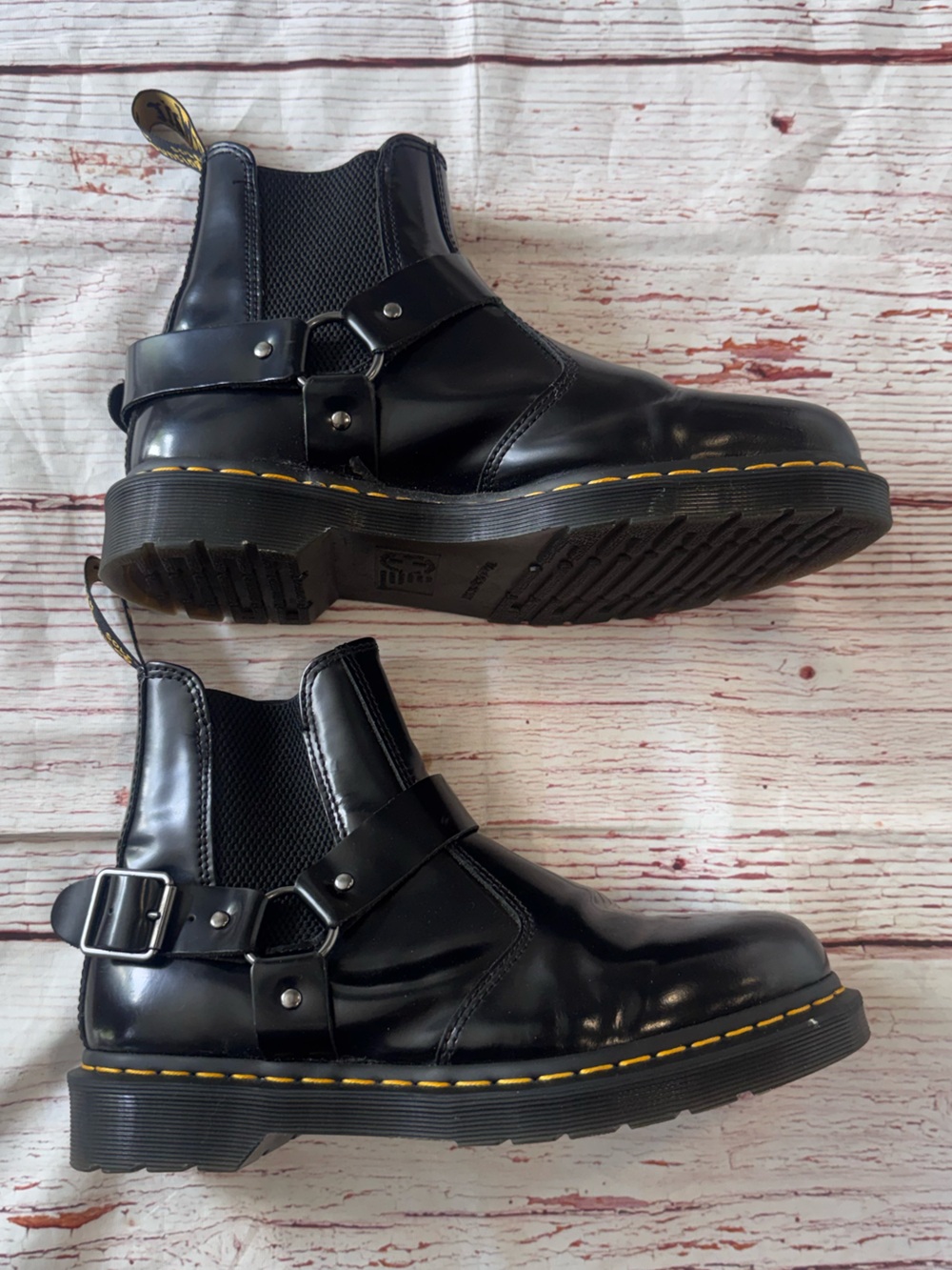 Dr Martens Wincox Smooth Leather Buckle Boots in Black Sz 10 Ladies (Sz 9 Men) - Picture 11 of 16